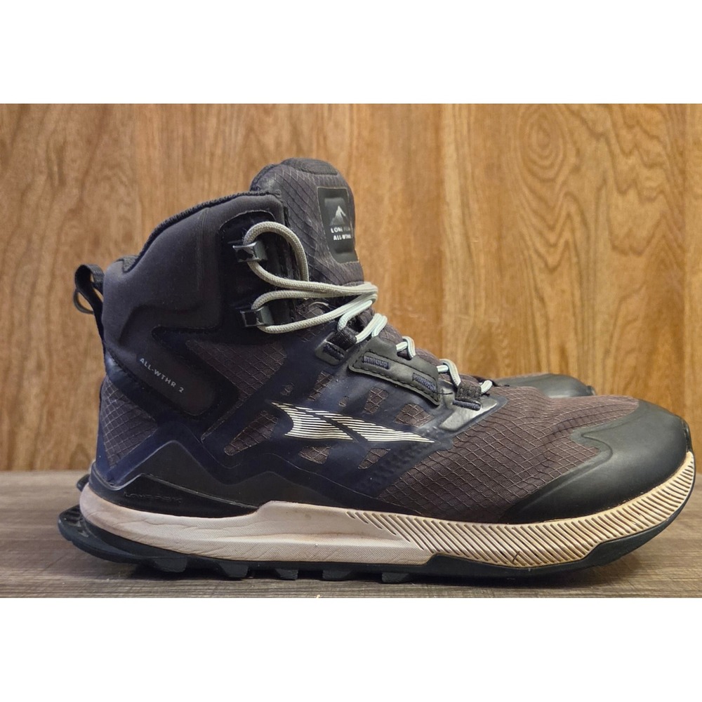 Altra Lone Peak All Wthr Mid 2 Hiking Boots Womens Size 8 Charcoal Navy